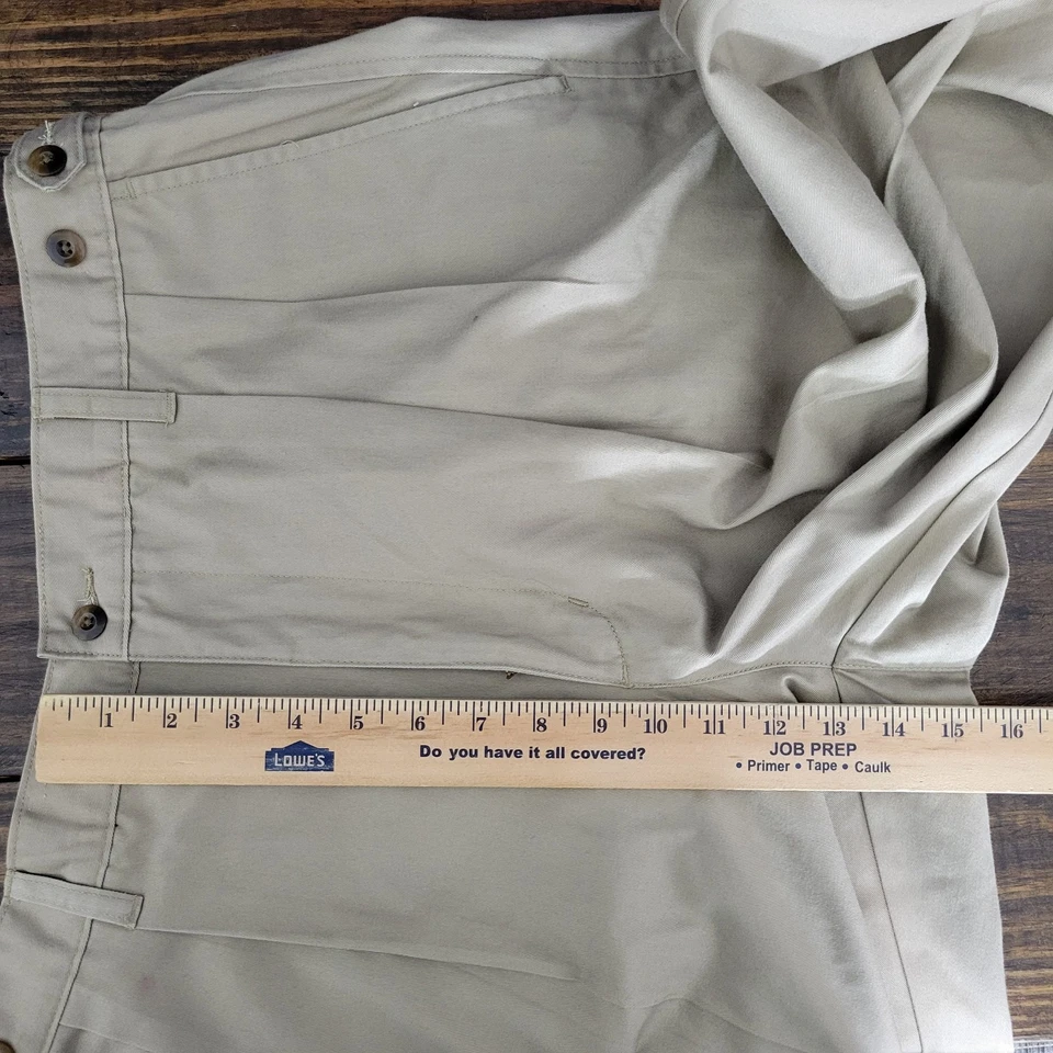 Pantalón Cherokee Hombre Caqui Plisado Talla 38x32 NUEVO Foto 4 de 4