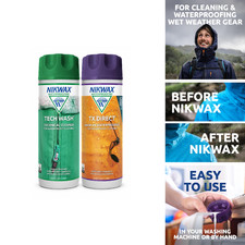 Nikwax Hardshell Cleaning Waterproofing Duo-Pack 300Ml Cleans And Restores