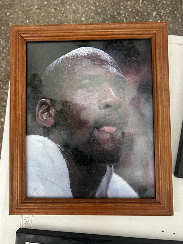 Framed Vintage Basketball Photo - Player Close-Up Sports Photography Print
