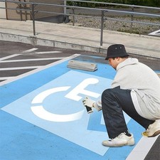 Handicap Stencil Easy to Use Pavement Painting 1mm Thickness Marker Template