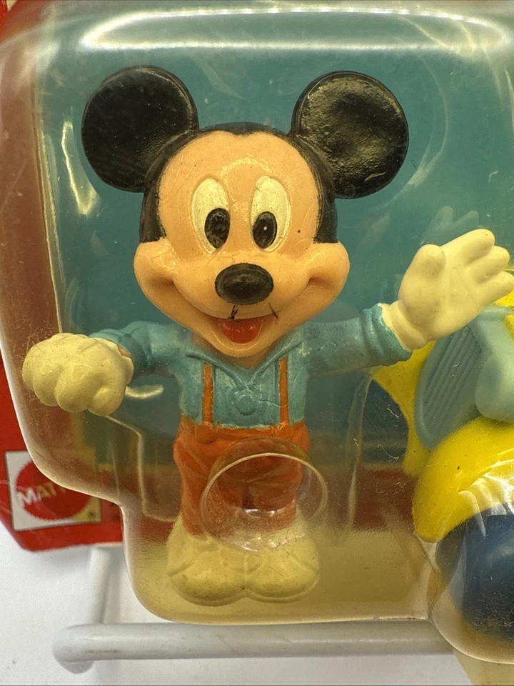 Vintage Disney Mickey Mouse Collectible Die-cast Yellow Car & Mickey Figure - Image 2 of 4