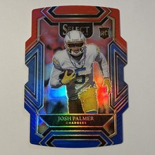 2021 PANINI SELECT CLUB LEVEL JOSH PALMER - RED-BLUE PRIZM DIE CUT RC chargers 