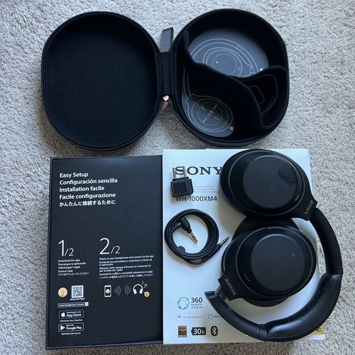 Sony WH-1000XM4 Wireless Over-Ear Headphones Black ANC - Defective/ For Parts