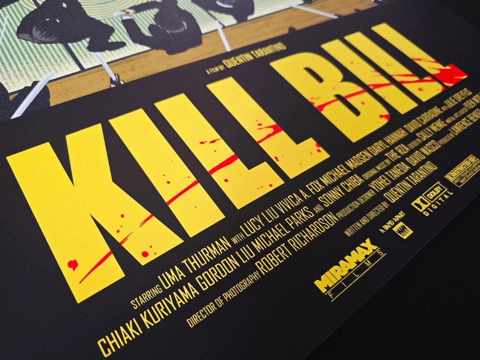Kill Bill alternatives Filmplakat Kunst von Andrew Kwan limitierte Ausgabe/45 Brandneu in OVP Mondo - Bild 3 von 4