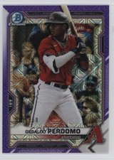 2021 Bowman Chrome Prospects Mega Box Purple Mojo Refractor Geraldo Perdomo 1q0o