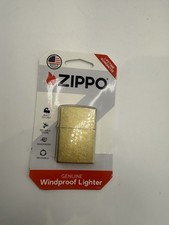 Zippo Genuine Windproof Lighter Street Brass Made in USA 48267 BP REG STREET