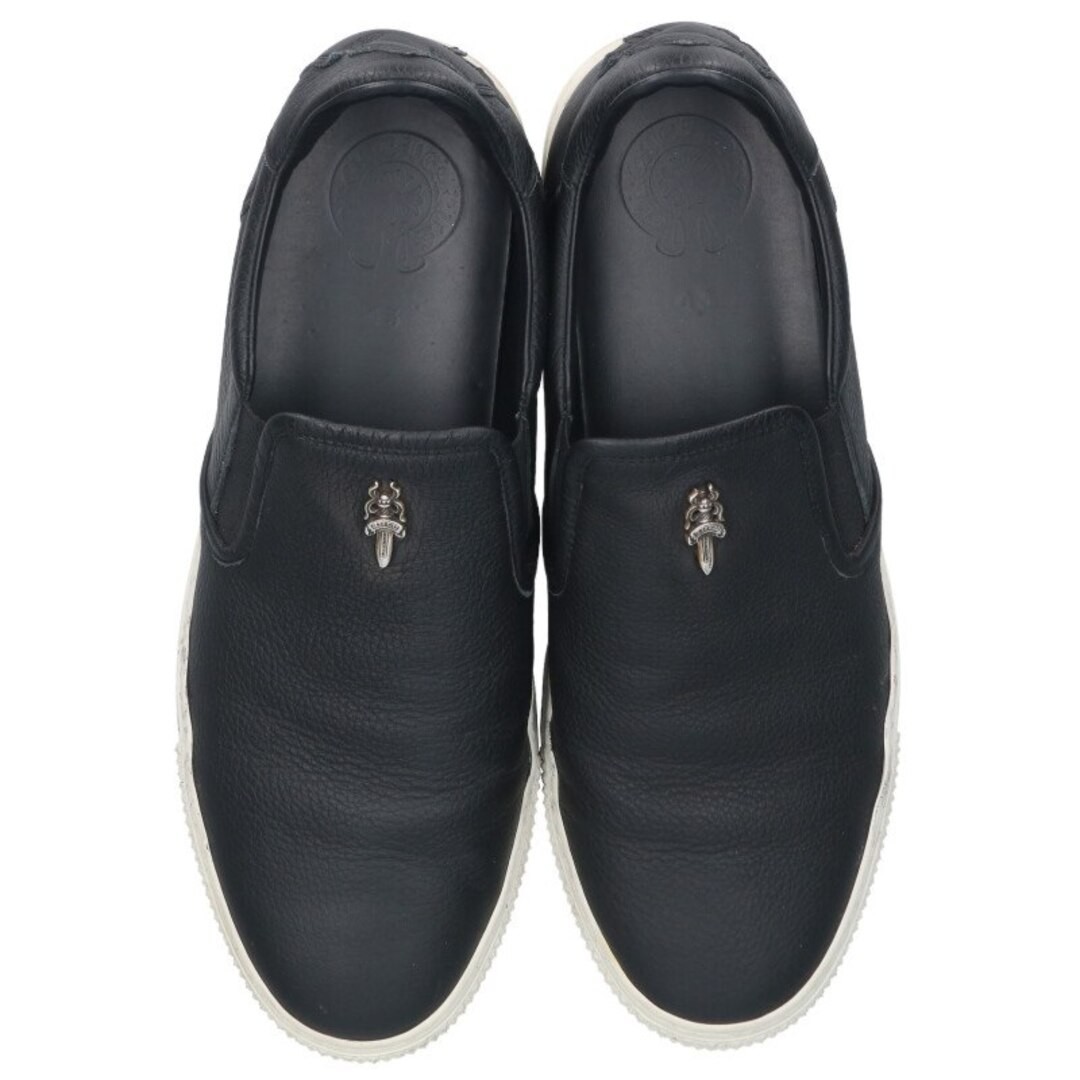 Chrome Hearts SLIP ON BLK Calf slip-on CH Plus Leather Patch Daggered Used 81aff thumbnail 5