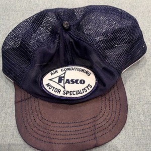 Fasco Air Conditioning Motor Specialists Mesh Trucker Hat Navy Blue 1983