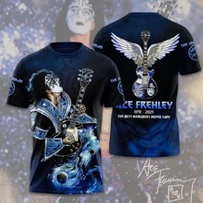 Ace Frehley 1951-2025 T-shirt 3D Apparel The Best Memories Never Fade
