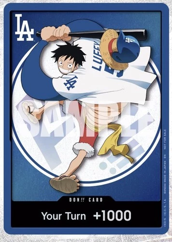 2026 Dodgers x One Piece Night Promo Card Monkey D Luffy SGA