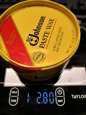 (open, one dent) SC Johnson paste wax 16oz can wood metal leather plastics