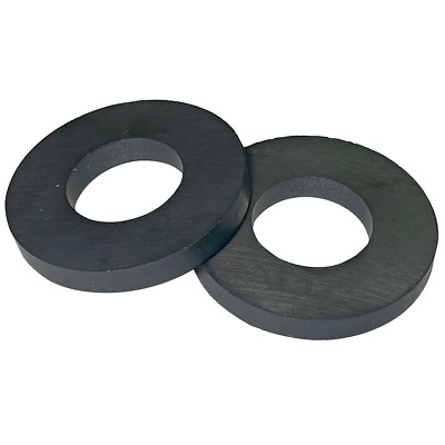 Ceramic Ring Magnets, 1.75'' Outer Diameter, 0.865'' Inner Diameter, 0.225'' Thick