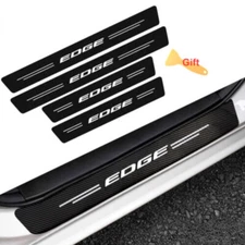 4PC  Accessories Car Door Sill Scuff Plate Protector Step Sticker For Ford Edge
