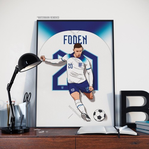 Football Poster | Choose 30+ Players: Messi, Ronaldo, Mbappe, Haaland & More... - Picture 37 of 44