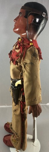 21" Antique American Composition Tonto & The Lone Ranger Doll! Rare! 18007 - Picture 7 of 12
