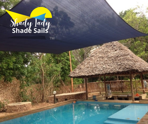 95% UV 4m X 5m BLACK Rectangle Shade Sails Heavy Duty 280GSM 4x5 5 Year UV - Picture 2 of 17