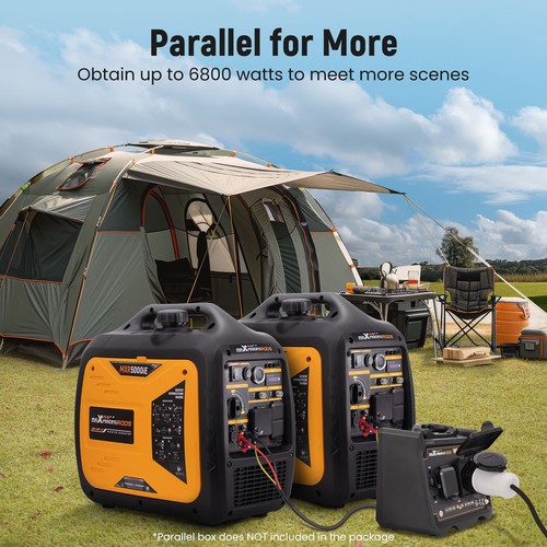 120V 5000W Inverter Generator Portable lightweight Gas Power For Camping Home - Picture 9 of 16