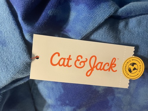 Boys Tie-Dye Hoodie Blue Pullover Sweatshirt - Cat & Jack Large 10 / 12 - 第 5/5 張圖片