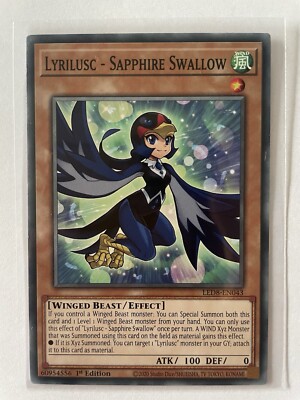 Yu-Gi-Oh Karte Lyrilusc - Saphire Swallow ENG TCG Card Monster 1st Edt Konami