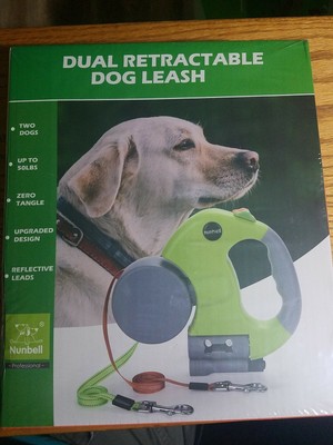 dual retractable dog leash