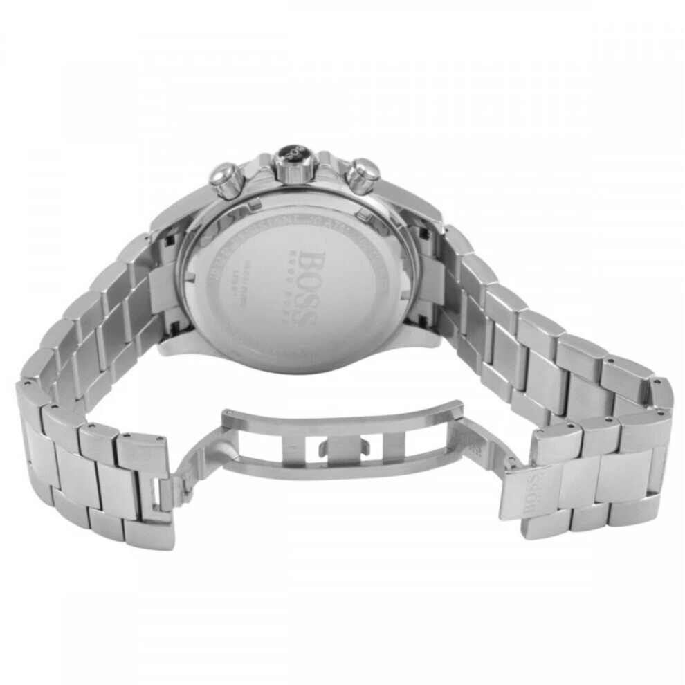 HUGO BOSS HB1512962 Ikon Silver Dial Chronograph Mens Stainless