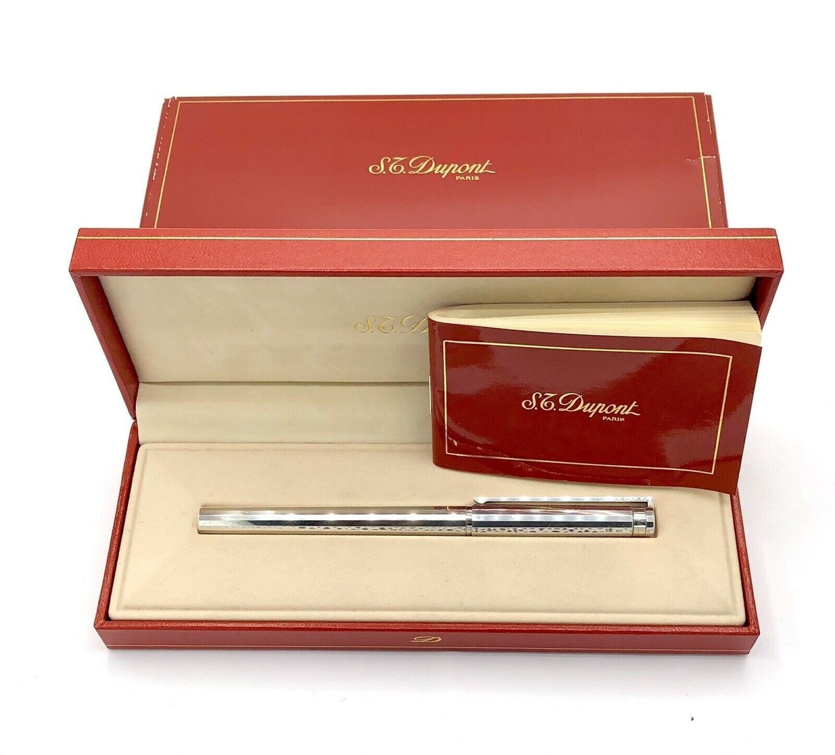 Fountain Pen Original Silver Pen Dupont L2 Very Rare 12 Faceted