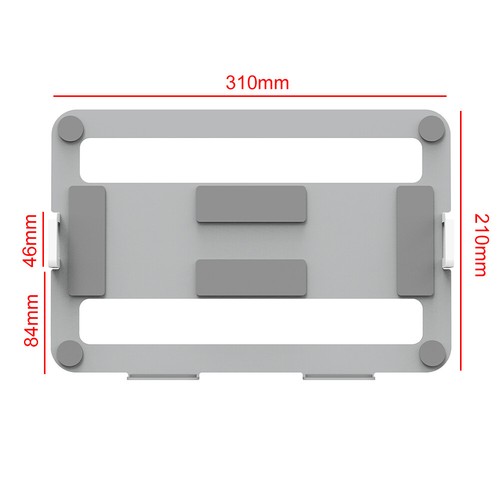 Dual Monitor Stand Laptop Tray Desk Mount Laptop Tray for Home Office (Silver) - Afbeelding 9 van 10