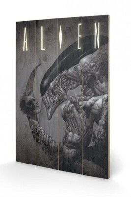 ALIENS - ALIEN WAND HOLZDRUCK HEAD ON TAIL 40x60 cm PYRAMID - NO SIDESHOW PRIME1