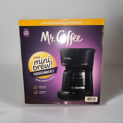 Mr. Coffee 2109181 5 Cup Programmable Coffee Makers - Black