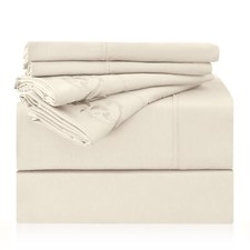 Twin Size Sheet Set - 4 Piece Hotel Luxury Wrinkle-Free Microfiber Sheet Oeko...