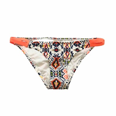 NWT Eidon hipster bikini swim bottoms orange blue white small colorful
