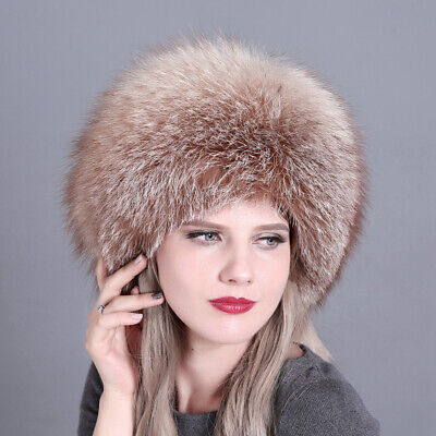 Real Fox Fur Hat Womens Winter Hats Beanie Ski Cap 13602 FUR STORY