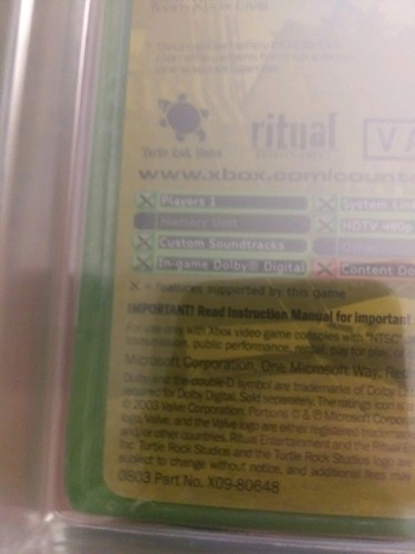 OG Xbox 🔥 USA 1st Print 🔥 Counter Strike 🔥 WATA 9.6 A Game (Not VGA CGC UKG) - Picture 4 of 6