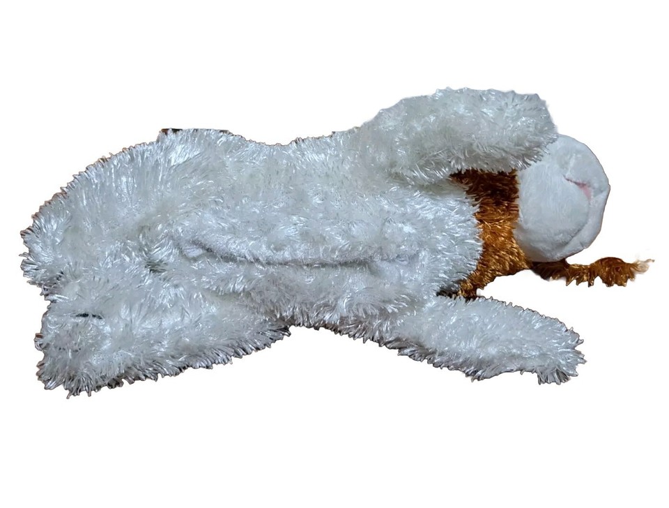 Jumpin’ Banana Chuckle Buddies Laughing & Rolling White Brown Dog Plush