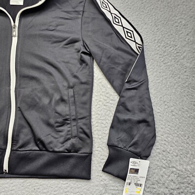 Umbro Track Jacket Adult XS Black Full Zip Long Sleeve