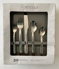 FORTESSA STILL 18/10 Stainless Steel Flatware Set 4 Place Settings 20pcs