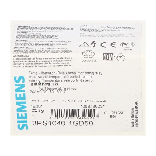 Siemens 3RS1040-1GD50 New NFP - Picture 2 of 9