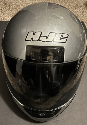 hjc cl-12 street helmet adult size l silver HJC CL 12 Motorcycle Helmet Silver Full Face DOT/SNELL Large w/Tinted  Visor!