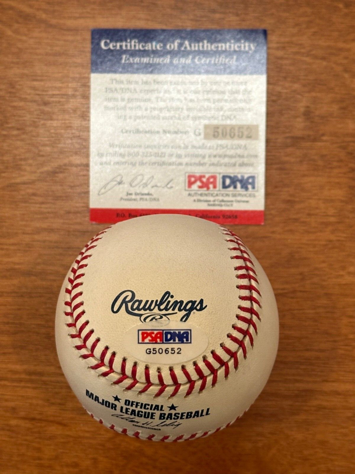 Reggie Jackson Autographed Signed OMLB w Inscr  (PSA) view 3