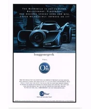 2000 ONSTAR Vehicle Satellite Communication BATMOBILE Vintage Ad 