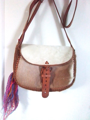 Western Crossbody Bag Cowhair  Leather Bolsa De Piel Con Pelo De Vaca