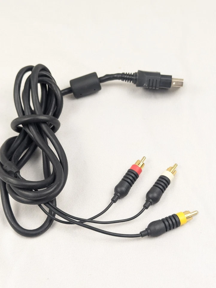 Cable de Video Oficial Microsoft Xbox Original RCA AV - OEM Auténtico Probado Foto 2 de 4