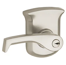 Baldwin 5265 150 LENT Keyed Entry Tahoe Lever Lock Set Satin Nickel Left Hand