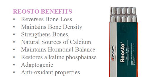 Himalaya Reosto Manages Bone Health Osteoporosis 4 BOX 240 TABS FREE SHIP 2026 - Picture 10 of 12