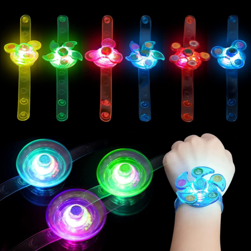 12 Pack LED Light up Bracelet Toys, Party Favors for Kids 4-8 8-12