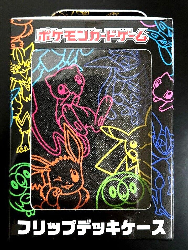 Pokemon Official Card Game Flip Deck Case Neon Color Pikachu