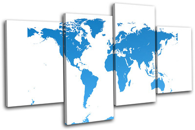 Vector Globe World Maps Flags MULTI Leinwand Wand Kunst Bild drucken