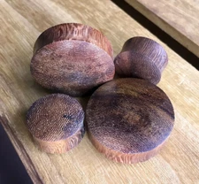 PAIR Convex Snakewood Plugs Earlets Ear Gauges Snake Wood Body Jewelry