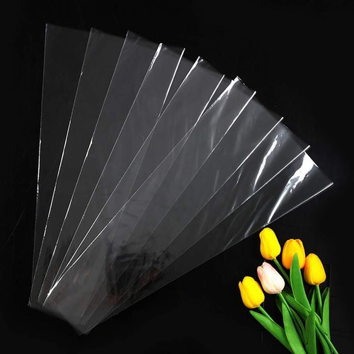 100 Pcs Flower Bouquet Bag Plastic Wrapping Bags for Flower Craft Birthday - Picture 3 of 6