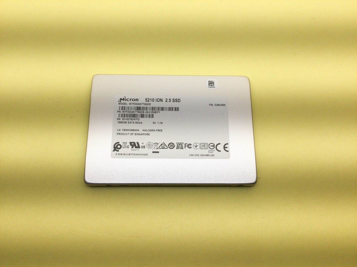 高耐久 SSD Micron 5210 ION 8TB (7680GB) Amazon.com: Micron 5210 Ion SSD | MTFDDAK7T6QDE | 7.68TB